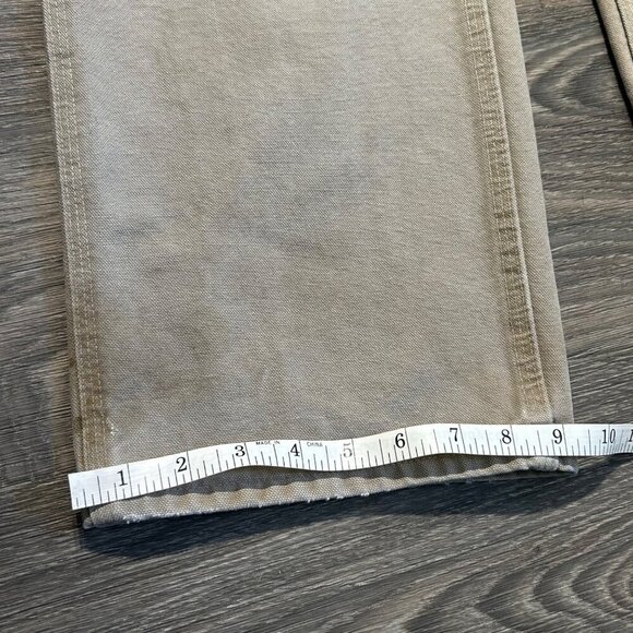 Carhartt B11 Washed Duck Work Pants 34x30 Desert Tan Grunge Utility Dungarees - Picture 8 of 14